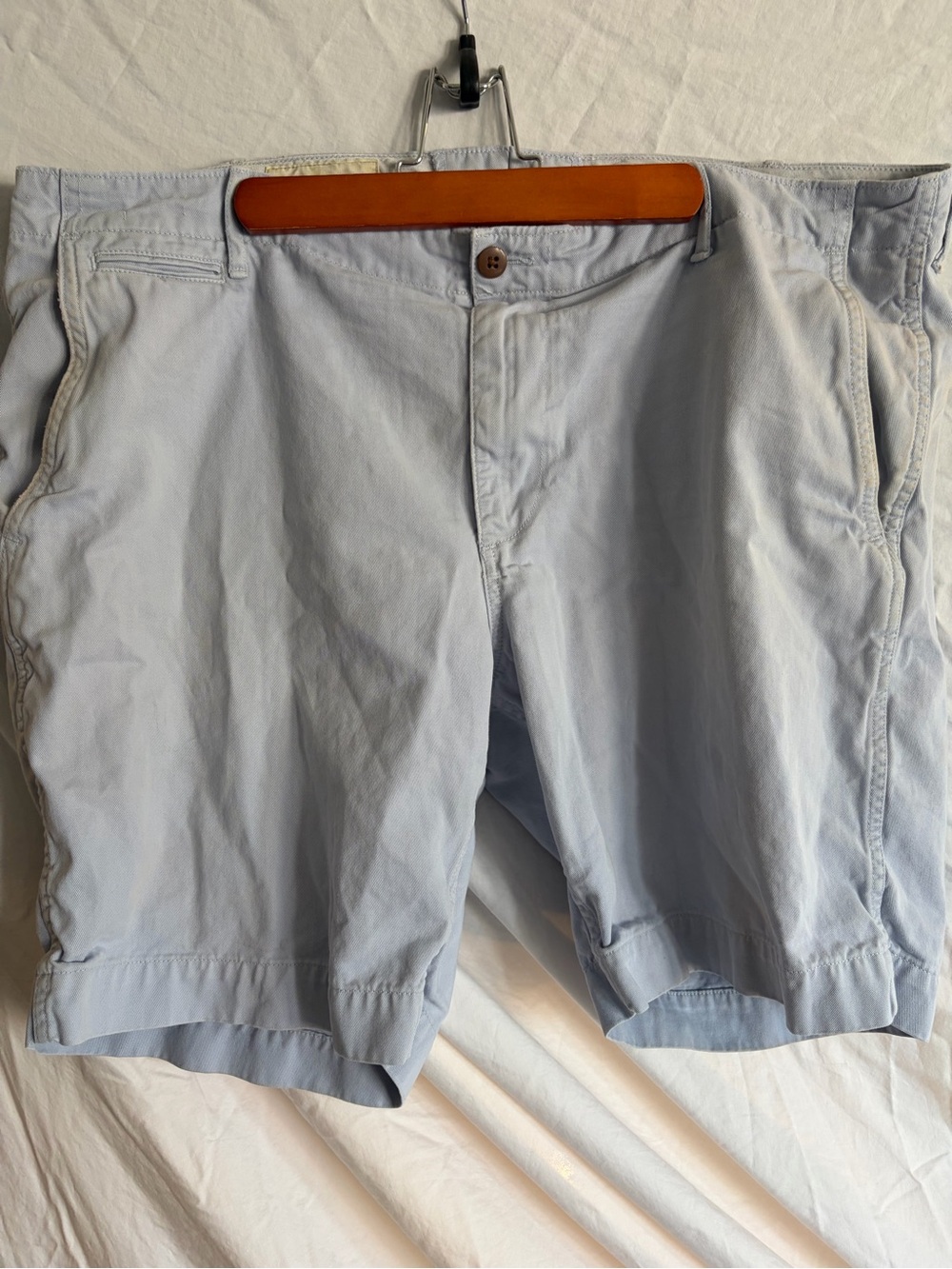 Denim & Supply Ralph Lauren Pale Blue Flat Front Men's Shorts
